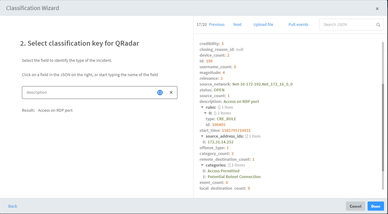 Set Classification Key Set Classification Key