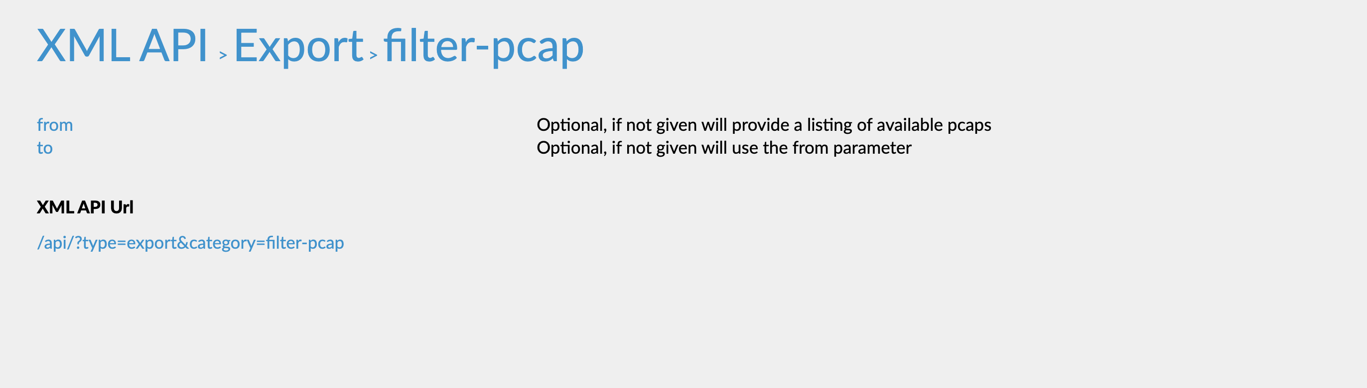 filter pcap api
